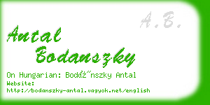 antal bodanszky business card